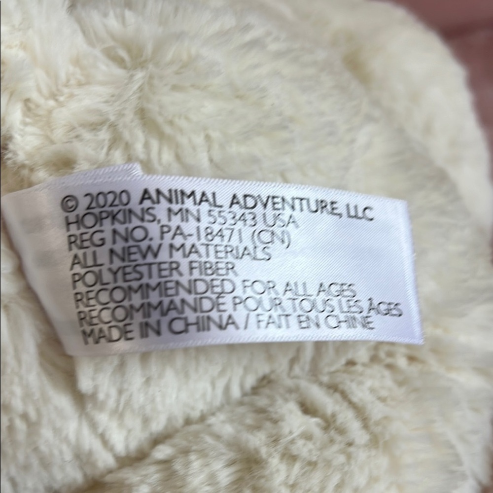 Cream Stuffed Teddy Bear with Bow - Picture 2 of 4